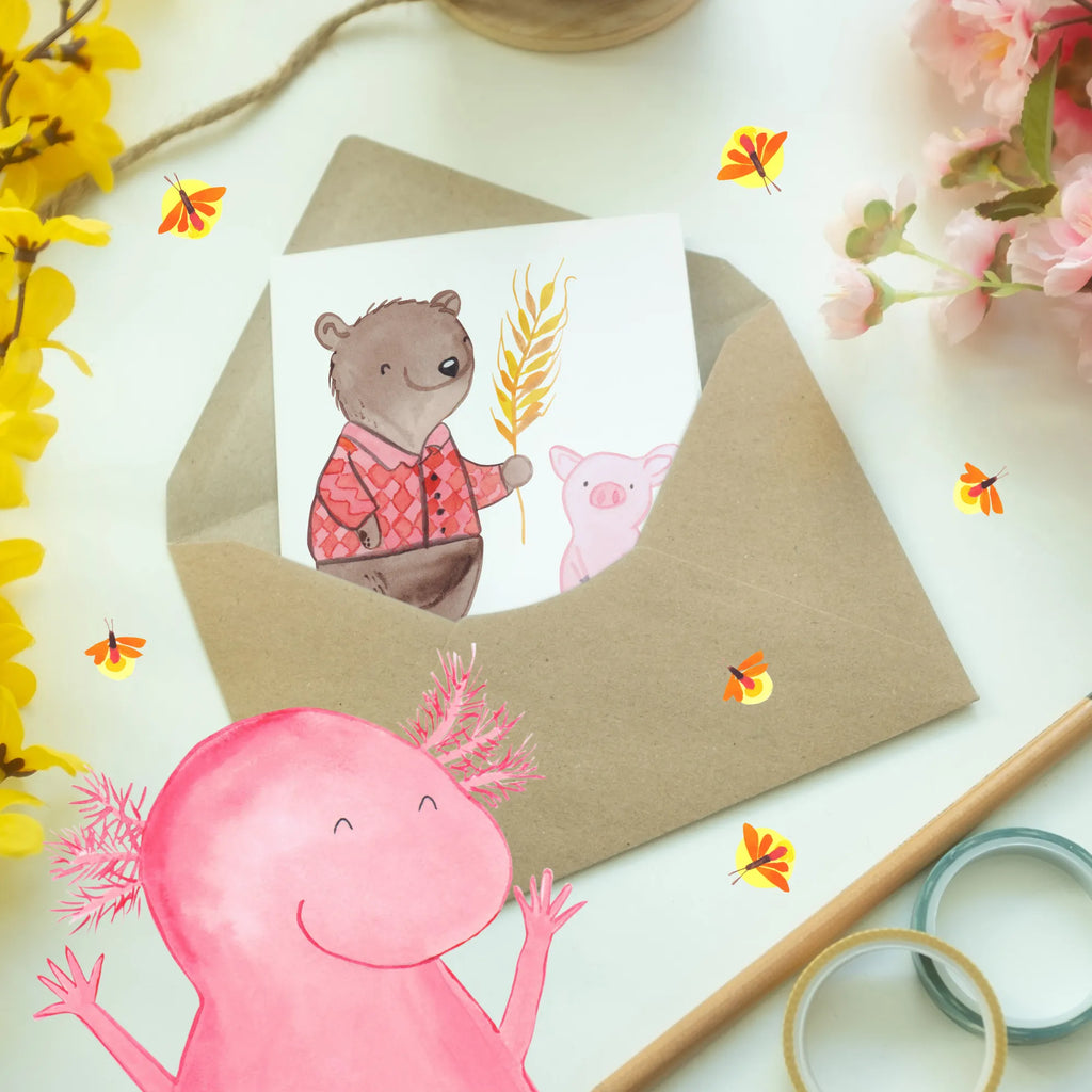 Personalised greetings card Farmer heart gift, gift idea, best, farewell gift, passing exam, anniversary, retirement, promotion, job start, sayings, funny, profession