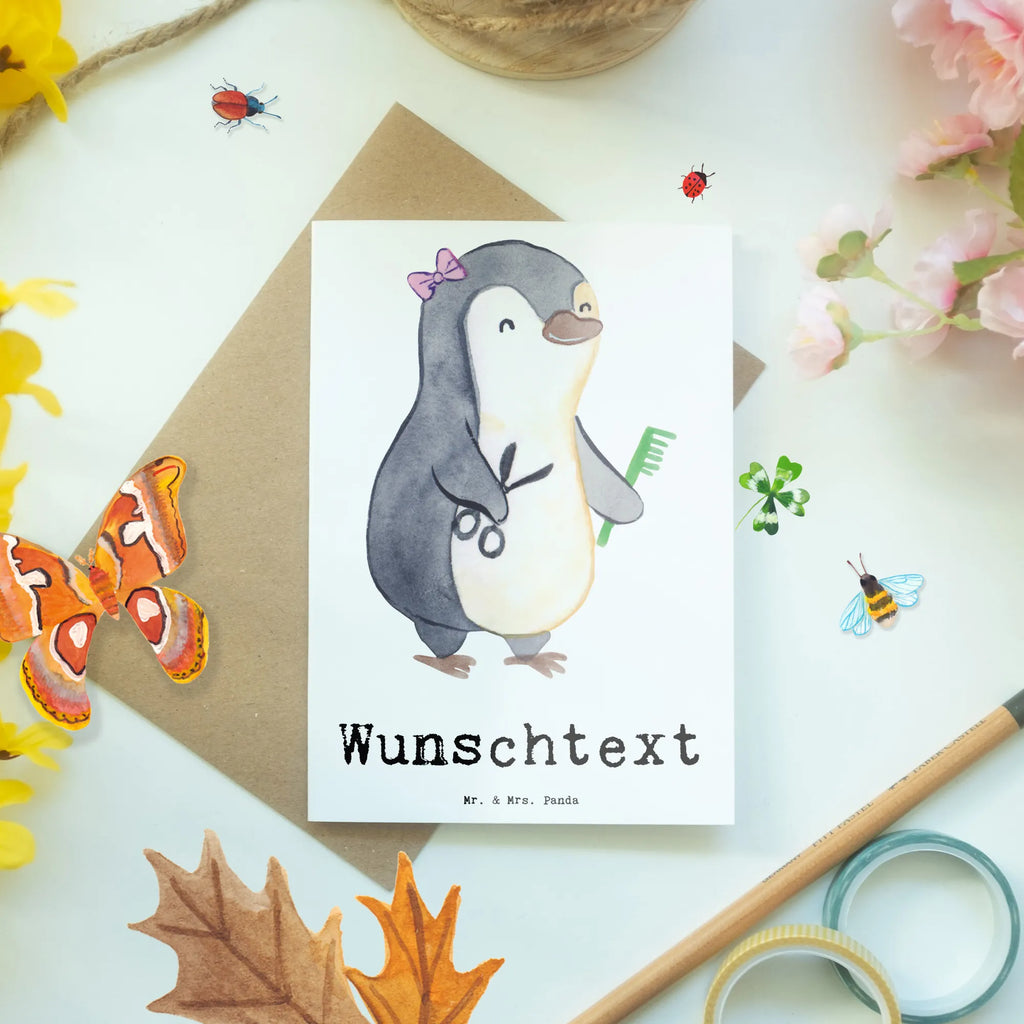 Personalised greetings card hairdresser Heart gift, gift idea, best, farewell gift, passing exam, anniversary, retirement, promotion, job start, sayings, funny, profession