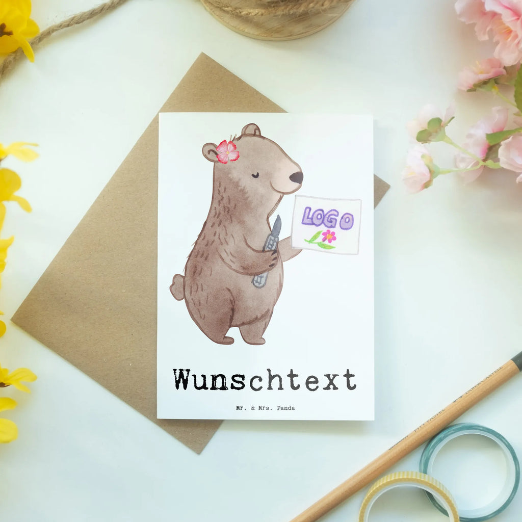 Personalised greetings card Advertising Technician Heart gift, gift idea, best, farewell gift, passing exam, anniversary, retirement, promotion, job start, sayings, funny, profession