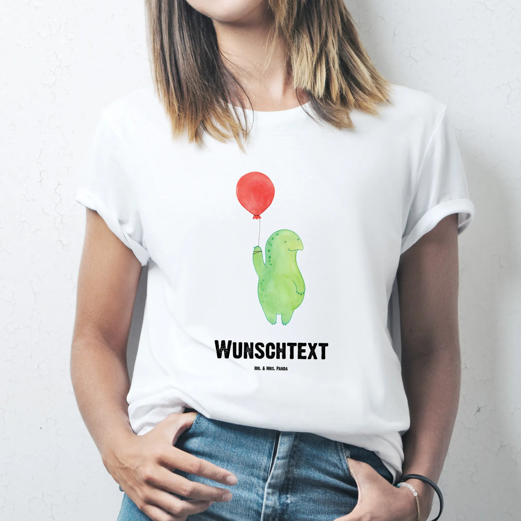 Personalised T-Shirt tortoise balloon T-Shirt mit Namen, T-Shirt Personalisiert, T-Shirt mit Aufruck, Bedrucken, Wunschtext, Schildkröte, Mutausbruch, Motivation, Motivationsspruch, Schildkröten