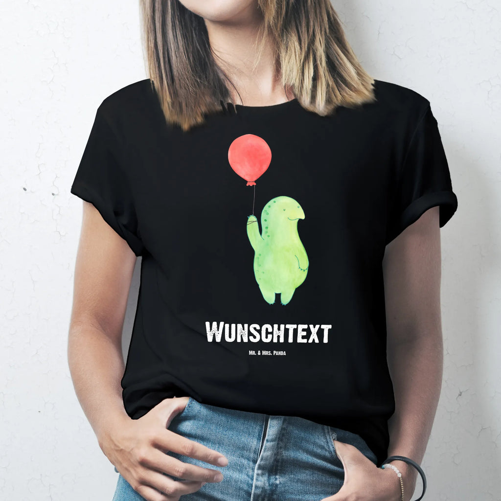 Personalised T-Shirt tortoise balloon T-Shirt mit Namen, T-Shirt Personalisiert, T-Shirt mit Aufruck, Bedrucken, Wunschtext, Schildkröte, Mutausbruch, Motivation, Motivationsspruch, Schildkröten
