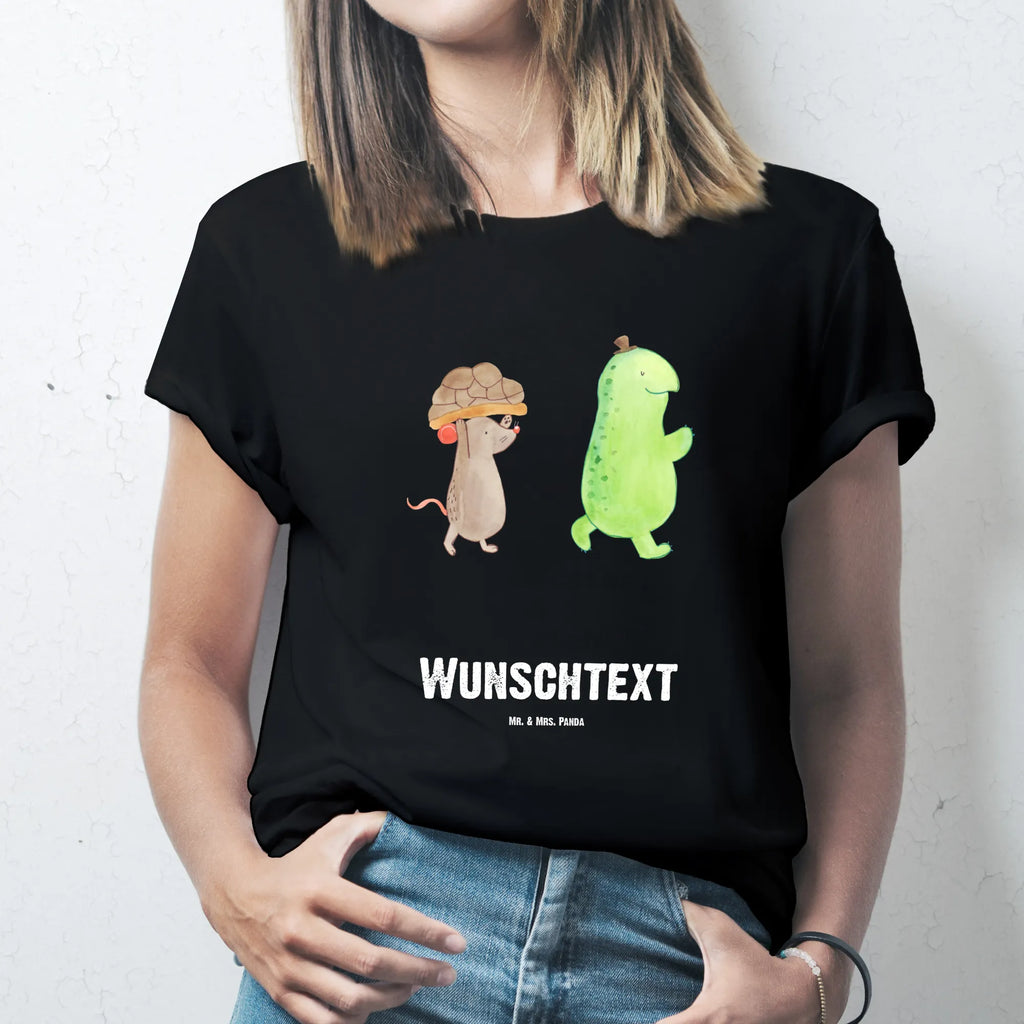 Personalised T-Shirt tortoise Mouse Wunschtext, T-Shirt Personalisiert, T-Shirt mit Aufruck, Bedrucken, T-Shirt mit Namen, Schildkröte, Beste Freundinnen, Beste Freunde, Freunde, Freundinnen, Maus