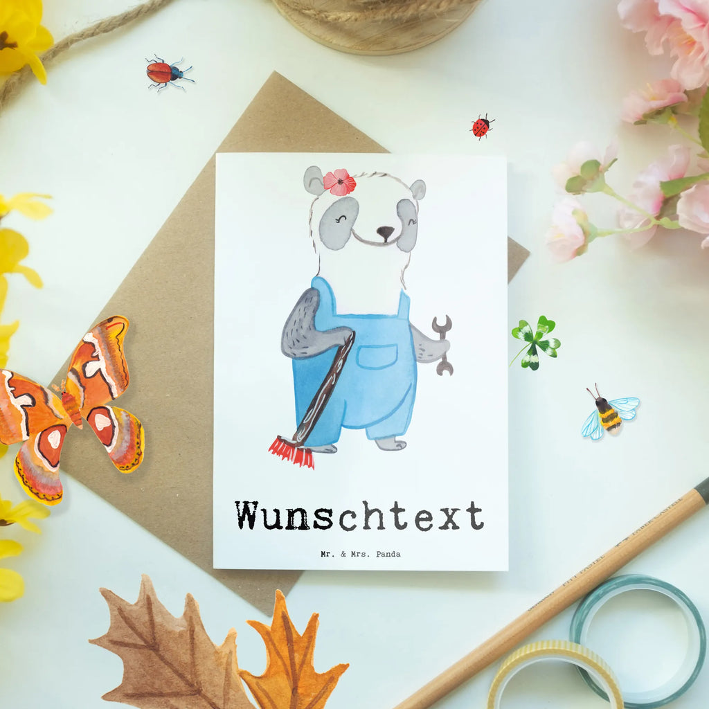 Personalised greetings card janitor heart gift, gift idea, best, farewell gift, passing exam, anniversary, retirement, promotion, job start, sayings, funny, profession