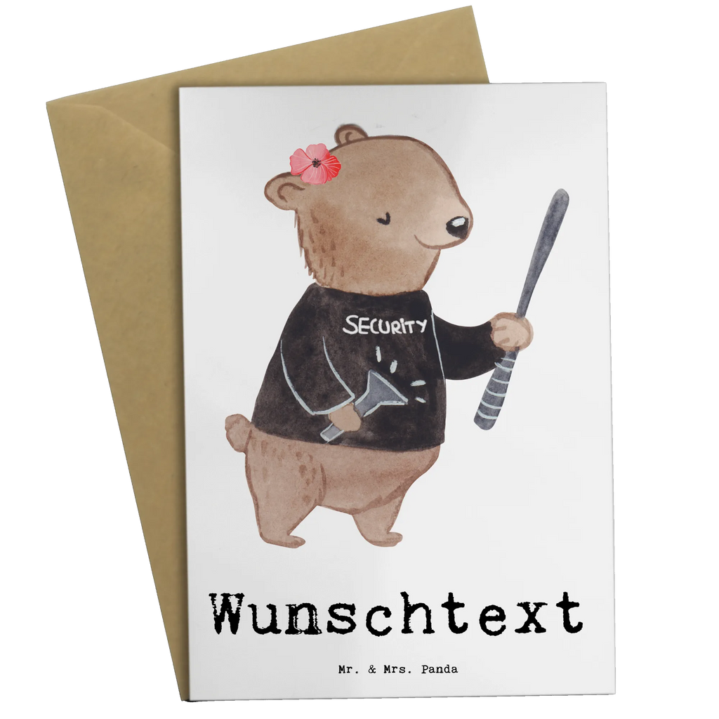 Personalised greetings card Security Officer Heart gift, gift idea, best, farewell gift, passing exam, anniversary, retirement, promotion, job start, sayings, funny, profession