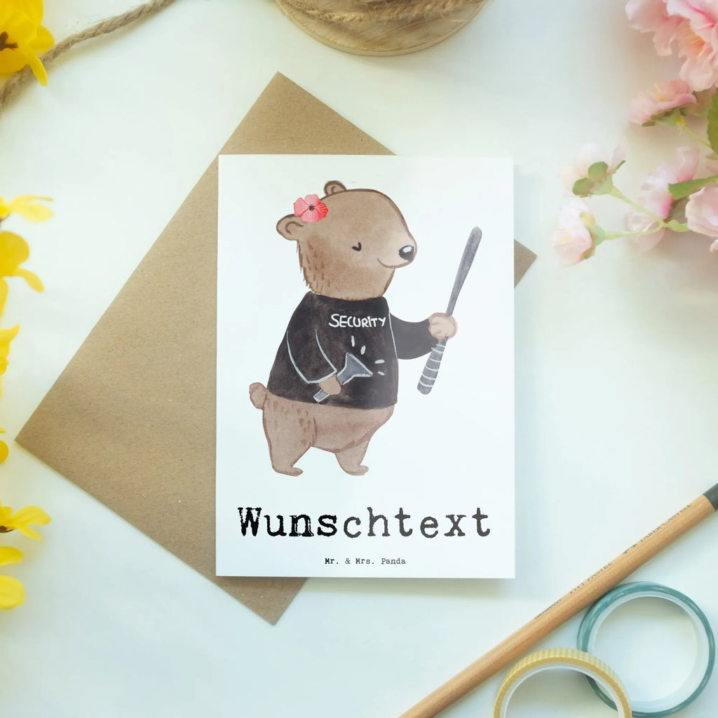 Personalised greetings card Security Officer Heart gift, gift idea, best, farewell gift, passing exam, anniversary, retirement, promotion, job start, sayings, funny, profession