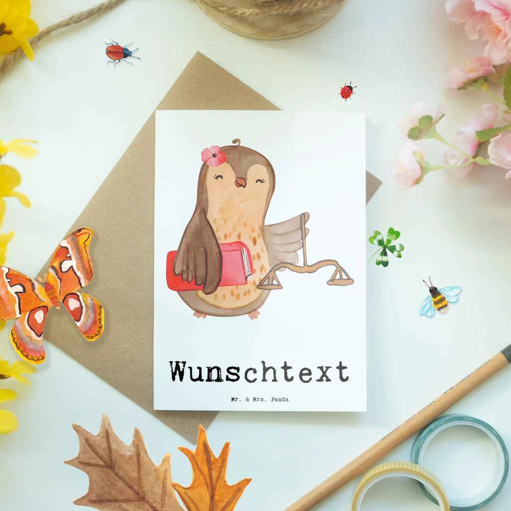 Spersonalizowana kartka z życzeniami prawniczka Serce Zawód, Wykształcenie, Jubileusz, Pożegnanie, Emerytura, Kolega, Koleżanka, Prezent, Dawać, Pracownik, Współpracownik, Firma, Dziękuję, Dziękuję bardzo