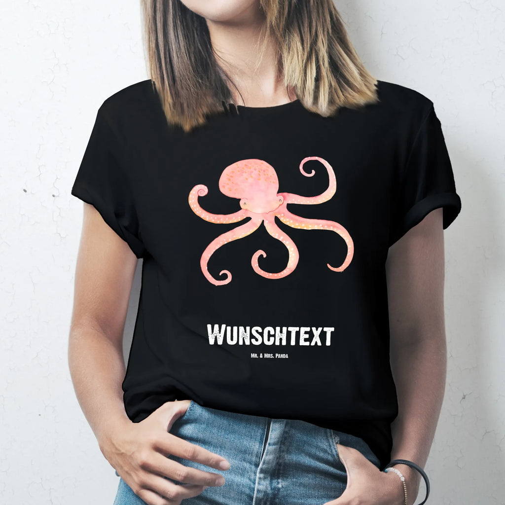 Personalised T-Shirt Squid T-Shirt mit Aufruck, T-Shirt Personalisiert, Wunschtext, Bedrucken, T-Shirt mit Namen, Lustige Sprüche, Gute Laune, Tiere, Tiermotive, Meer, Tintenfisch, Ozean, Meerestier, Wasser, Arme, Krake