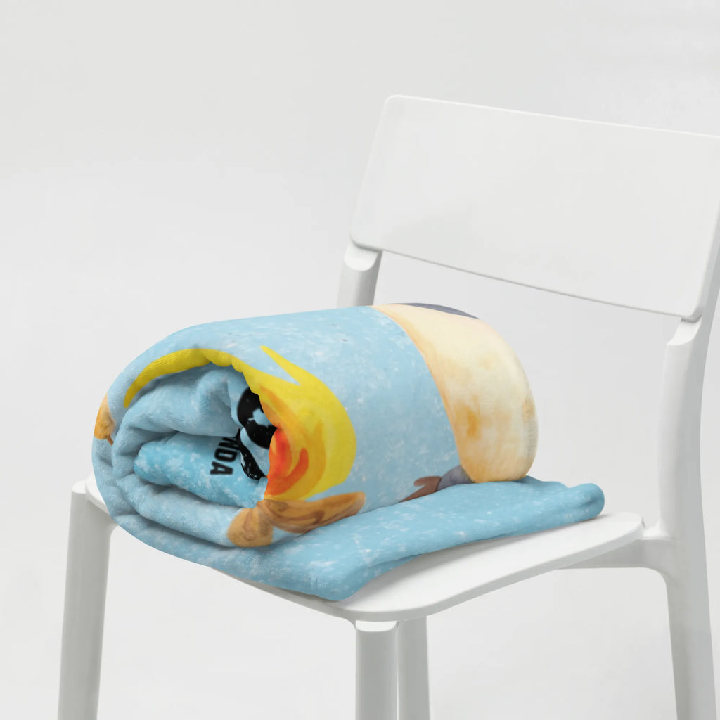 Personalizowany koc pingwin ognisko Pinguin