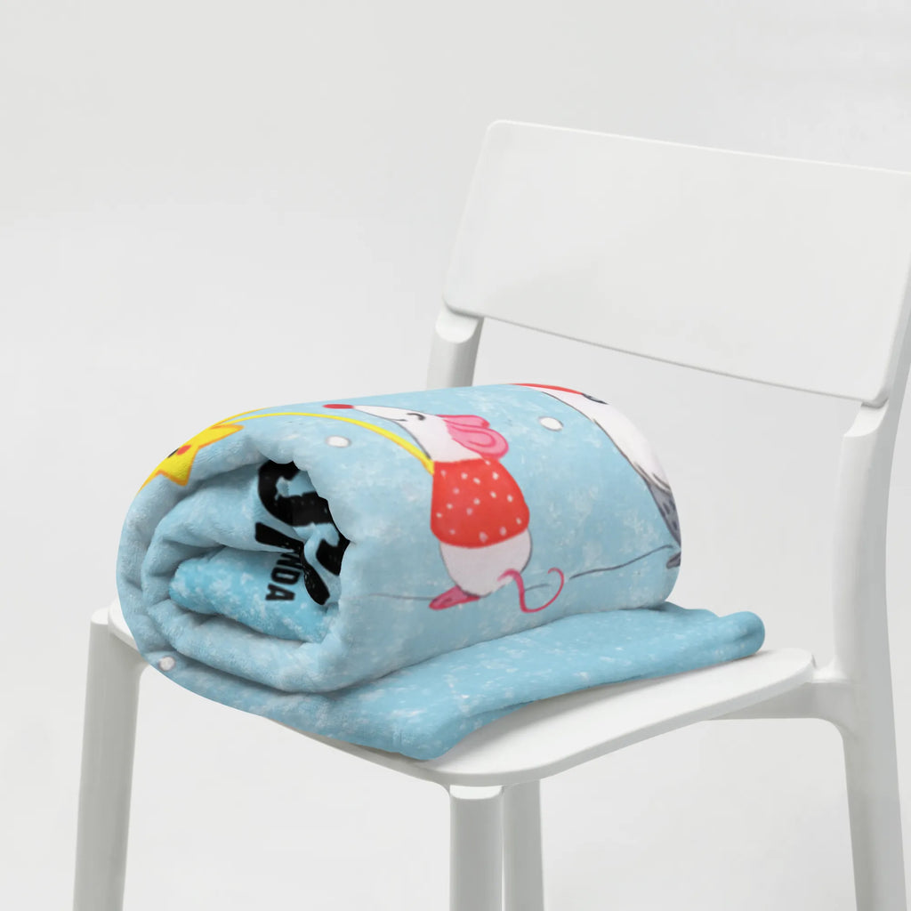 Personalizowany koc Zima radość świąteczna Zima, Boże Narodzenie, dekoracje świąteczne, Mikołaj, Adwent, Wigilia, zimowy motyw