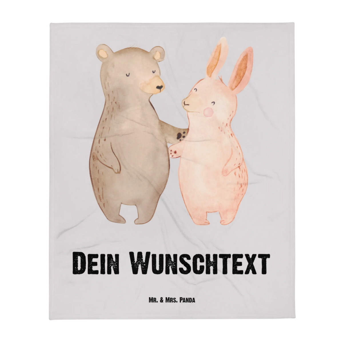 Personalised blanket bear and rabbit Embrace Loving, Two, Together, Marriage, Proposal of marriage, Love gift, gift for her, gift for him, anniversary gift, best friend, friends, rabbit