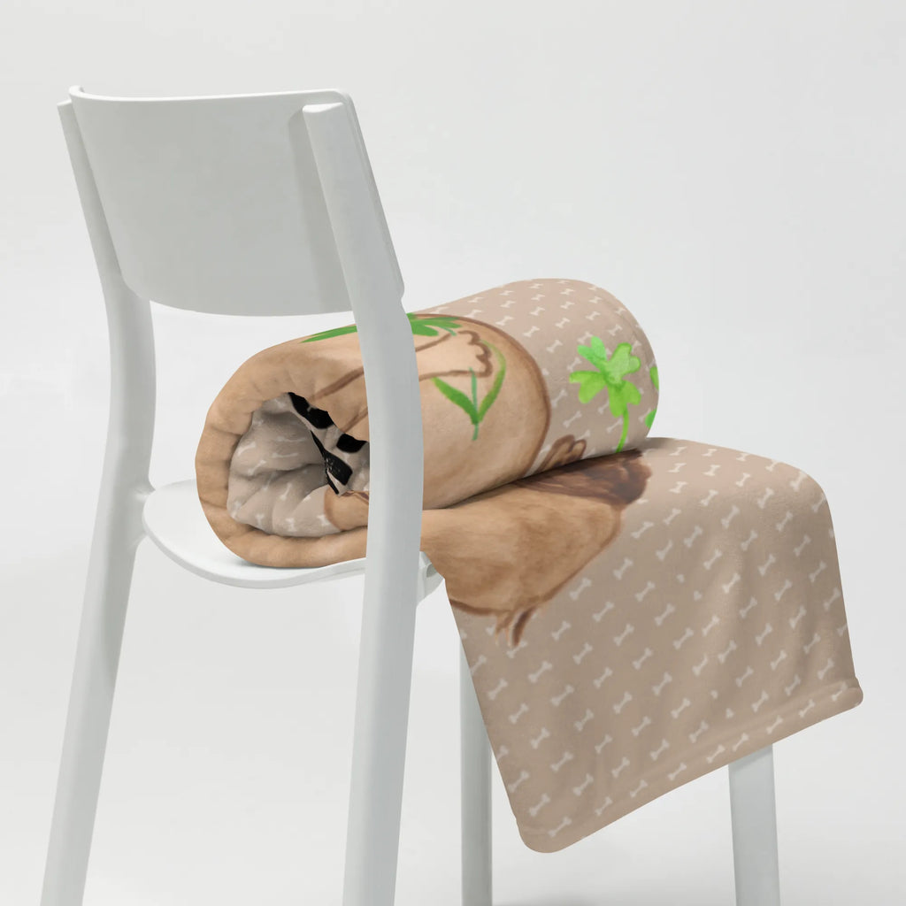 Personalizowany koc pies koniczyna Pies, motyw psa, zwierzę domowe, rasa psa, miłośnik zwierząt, właściciel psa, powiedzenia