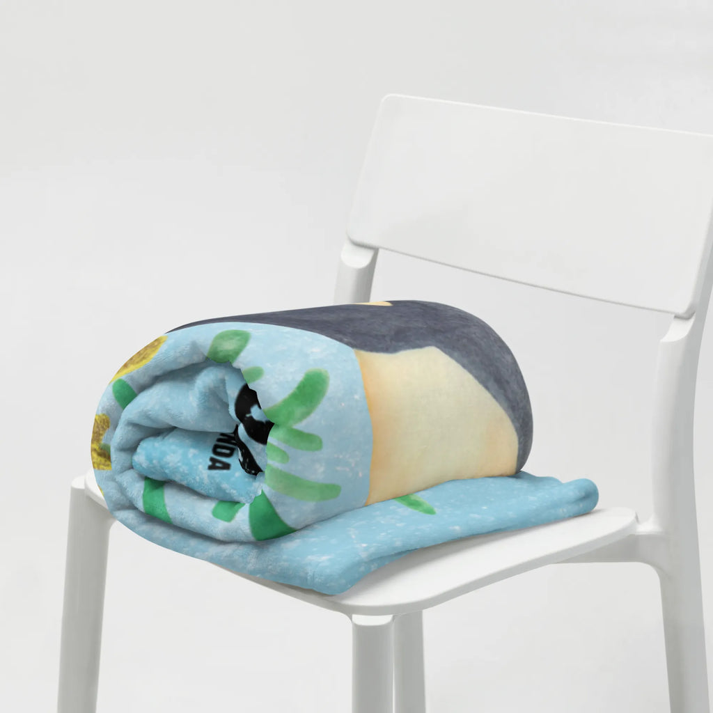 Personalizowany koc Pingwin choinka Zima, Boże Narodzenie, dekoracje świąteczne, Mikołaj, Adwent, Wigilia, zimowy motyw