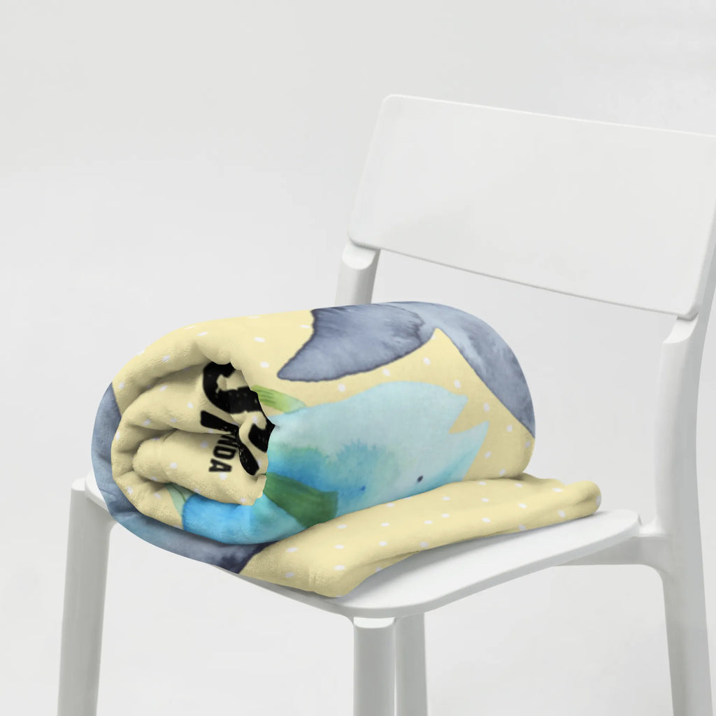 Personalizowany koc wieloryb tuńczyk Motywy zwierzęce, dobra energia, zabawne powiedzonka, zwierzęta