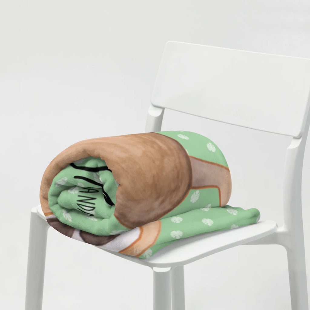 Personalizowany koc leniwiec Joga Leniwiec, prezent z leniwcem, dekoracja z leniwcem