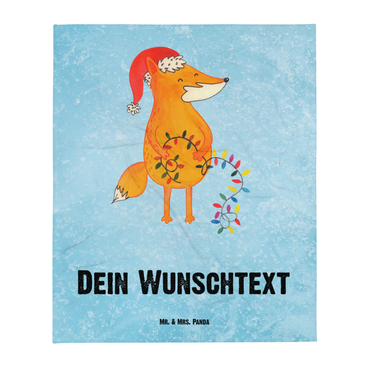 Personalised blanket Fox Christmas Christmas time, snow, Christmas Eve, Santa Claus, Gift Christmas, Saying beautiful, Foxes