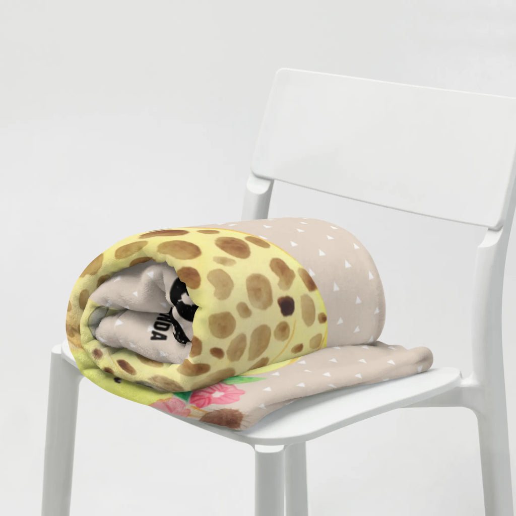 Personalised blanket giraffe flower wreath custom printed blanket, custom throw blanket, photo blanket, fleece blanket with name, personalized fleece, blanket with name, personalized throw, monogrammed blanket, custom blanket, personalized quilt, Africa, wreath of flowers, self-love, adventurer, giraffe, friend