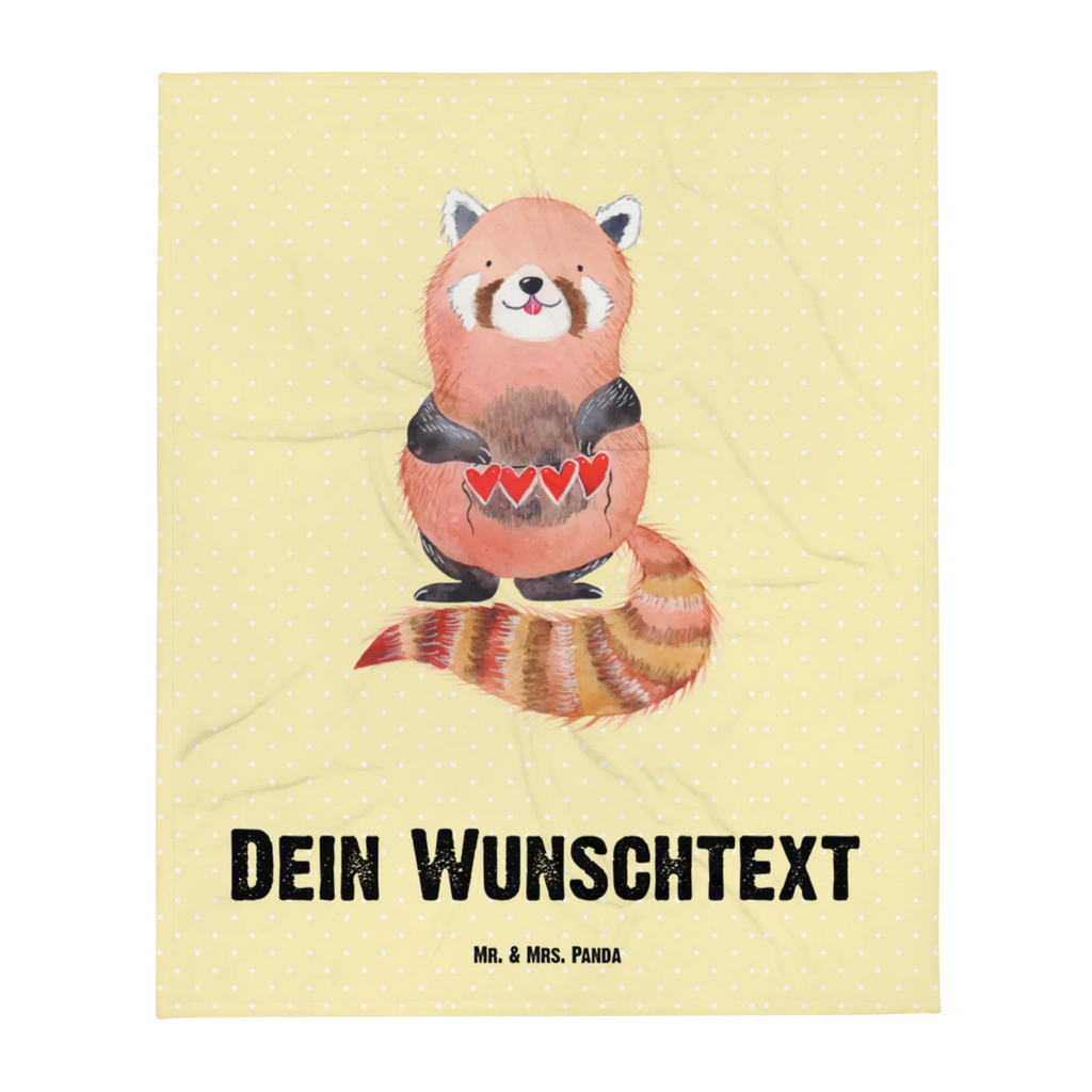 Personalizowany koc Czerwony Panda Motywy zwierzęce, dobra energia, zabawne powiedzonka, zwierzęta