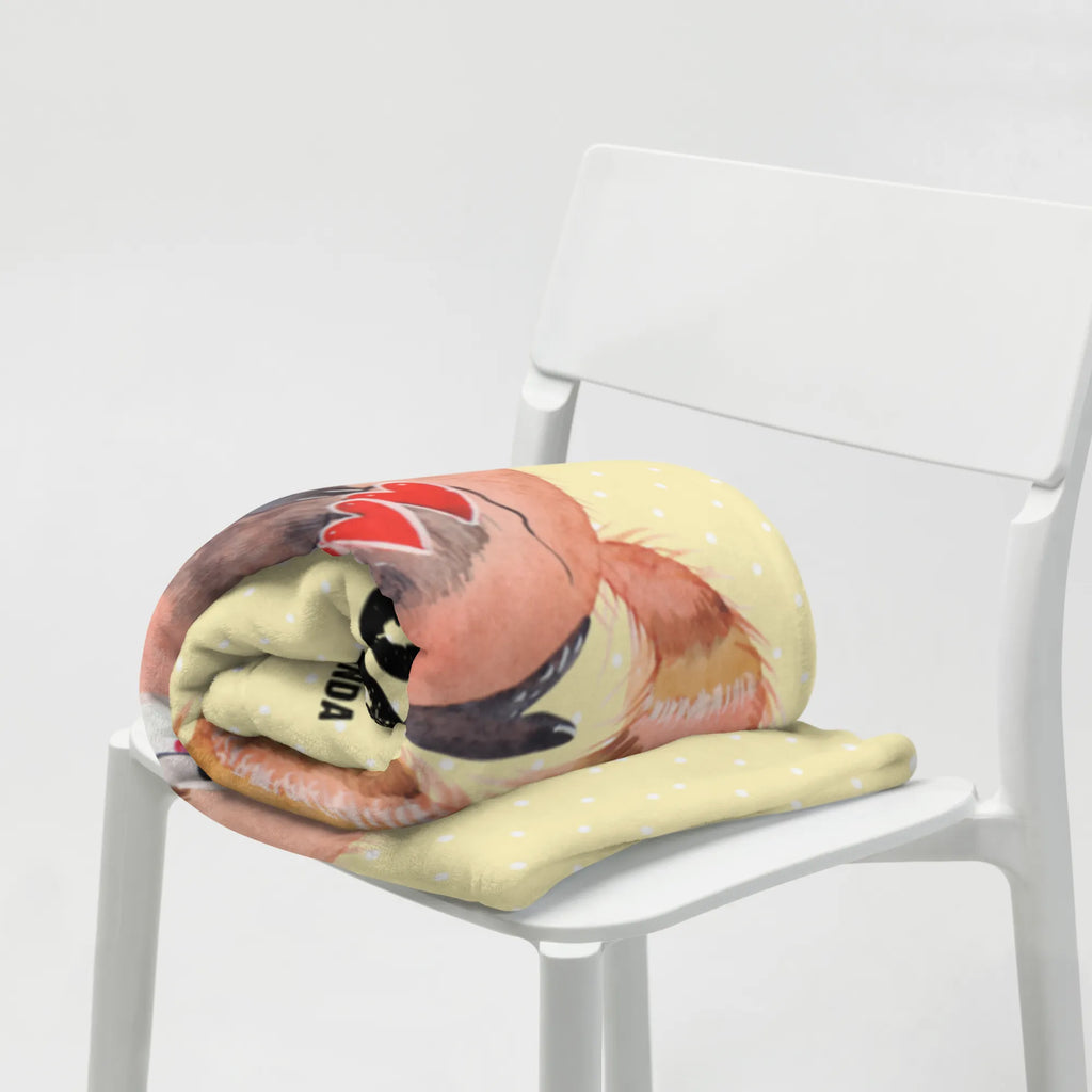 Personalizowany koc Czerwony Panda Motywy zwierzęce, dobra energia, zabawne powiedzonka, zwierzęta