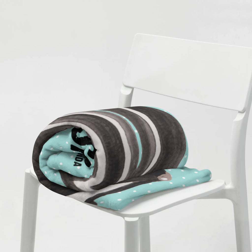 Personalisierte Decke Stinktier sitzend Kuscheldecke bedrucken, Decke mit Namen, Kuscheldecke mit Namen, Personalisierte Decke, Decke bedrucken, Stinktier, Skunk, Raubtier, Recht, Besserwisser, Stinki, Stinker, Büro, Wildtier, Spruch