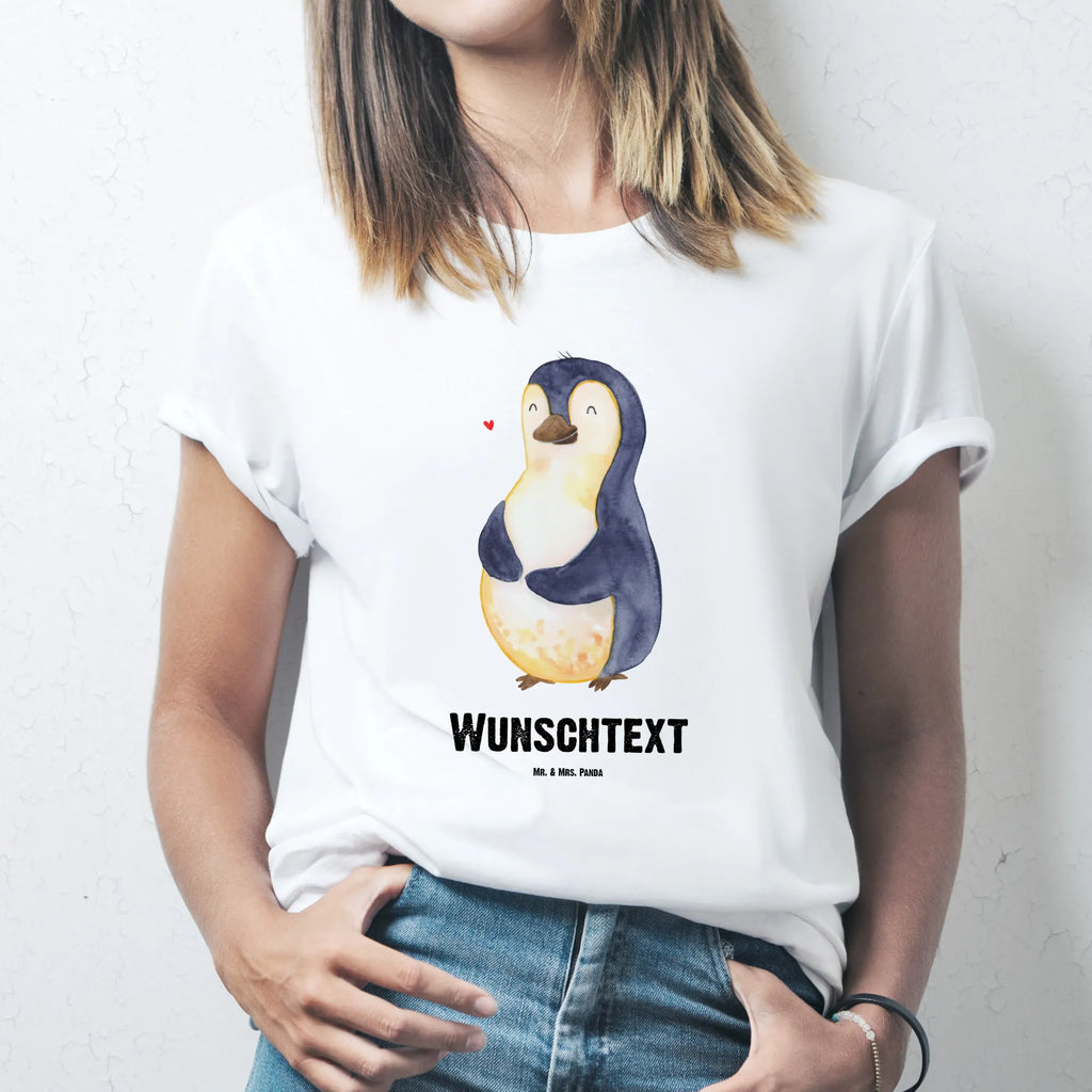 Personalisiertes T-Shirt Pinguin Diät T-Shirt mit Namen, T-Shirt mit Aufruck, Wunschtext, T-Shirt Personalisiert, Bedrucken, Pinguin, Pinguine, Abnehmen, Selbstliebe, Diät, Körperliebe, Abspecken, Selbstrespekt, Gewicht, Motivation