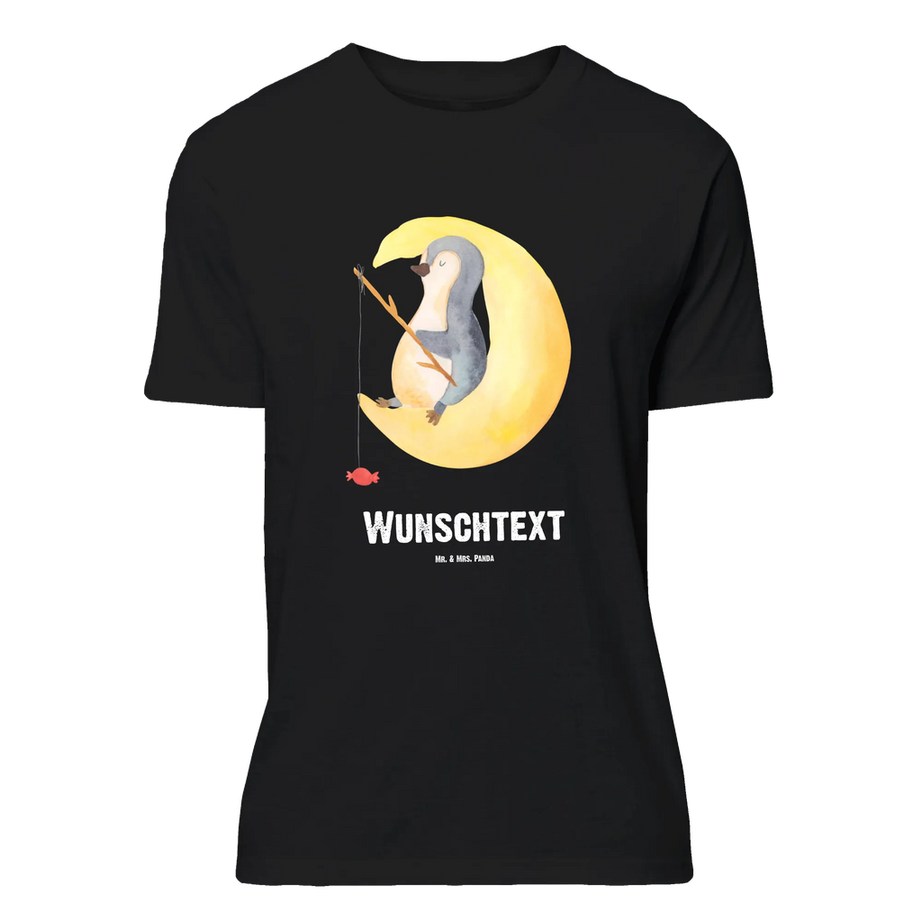 Personalised T-Shirt Penguin moon T-Shirt mit Namen, T-Shirt Personalisiert, T-Shirt mit Aufruck, Pinguin, Pinguine, Gästezimmer, Spruch, schlafen, Schlafzimmer, Einschlafen, Nachtruhe, Schlafstörungen