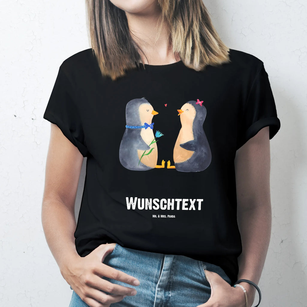 Rozmiar L Personalizowana koszulka Pingwin para T-Shirt Personalisiert, Bedrucken, T-Shirt mit Namen, T-Shirt mit Aufruck, Wunschtext, Pinguin, Große Liebe, Traumpaar, Liebesbeweis, Hochzeitstag, Pinguine, Jahrestag, Verlobung, Liebe, Liebesgeschenk, Hochzeitsgeschenk, Liebespaar, Hochzeit
