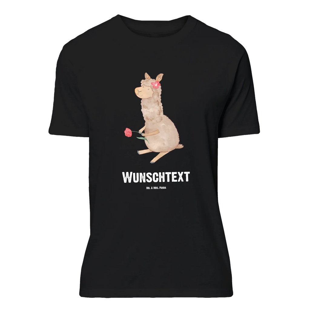 Personalisiertes T-Shirt Alpaka Blume T-Shirt mit Aufruck, Wunschtext, T-Shirt mit Namen, Bedrucken, T-Shirt Personalisiert, Alpaka, Lama, Lamas, Alpaka Witz, Alpaka Geschenk, Alpaka Dekor, Alpaka Dekoration, Motiv Alpaka, Blume, Alpaka Zitat, Alpaka Spruch