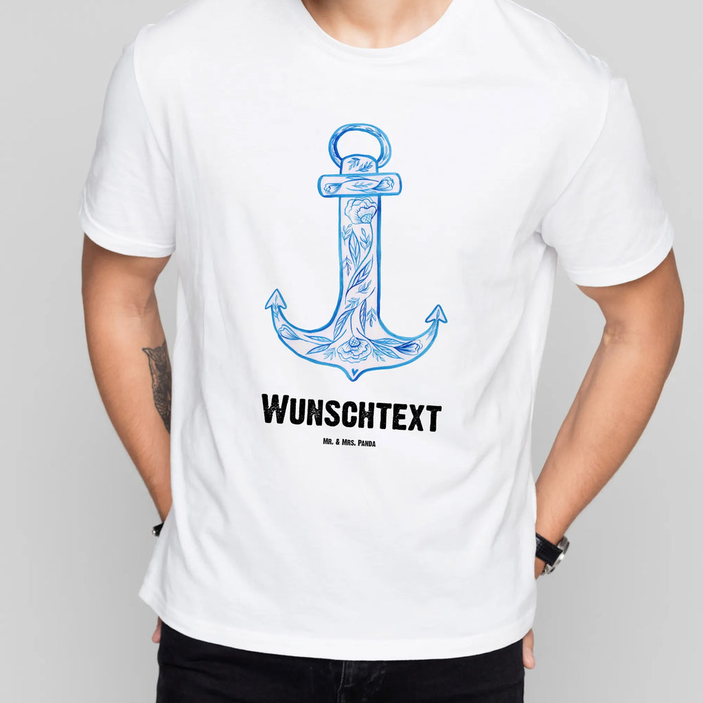 Personalised T-Shirt anchor Blue Frauen, Wunschtext, T-Shirt Personalisiert, T-Shirt mit Aufruck, T-Shirt mit Namen, Männer, Bedrucken, Tiermotive, Gute Laune, lustige Sprüche, Tiere