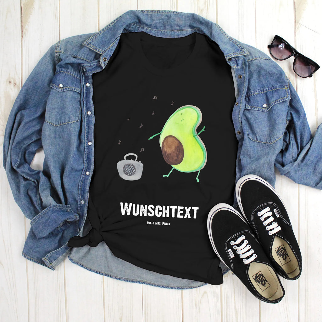 Personalisiertes T-Shirt Avocado tanzt T-Shirt mit Aufruck, Wunschtext, Bedrucken, T-Shirt mit Namen, T-Shirt Personalisiert, Avocado, Veggie, Vegan, Gesund