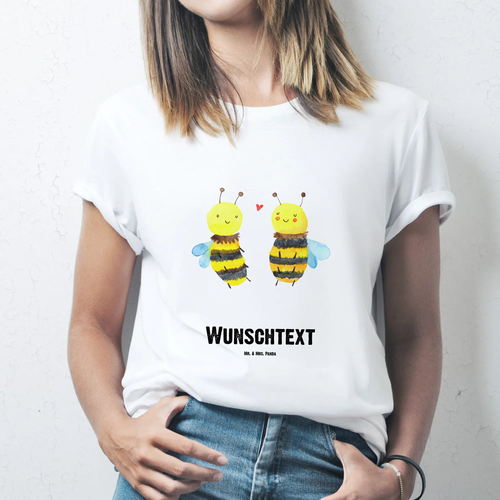 Personalised T-Shirt bee In love T-Shirt mit Aufruck, Wunschtext, Bedrucken, T-Shirt Personalisiert, T-Shirt mit Namen, Wespe, Hummel, Biene
