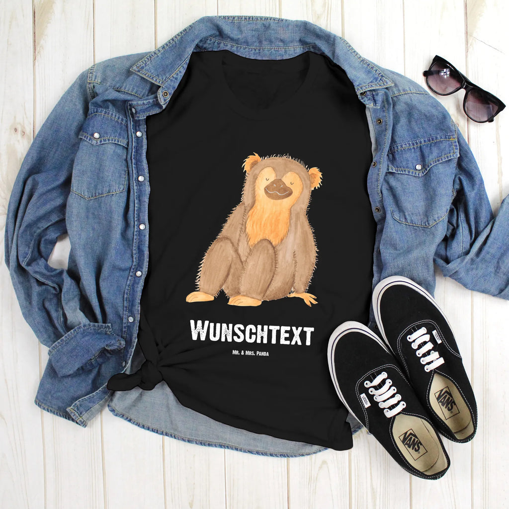 Personalised T-Shirt Monkey Bedrucken, T-Shirt mit Namen, T-Shirt Personalisiert, Wunschtext, T-Shirt mit Aufruck, Wildtiere, Afrika, Selbstliebe, Selbstachtung, Äffchen, Selbstbewusstsein, Motivation, Selfcare, Respekt, Liebe, Affen, Affe
