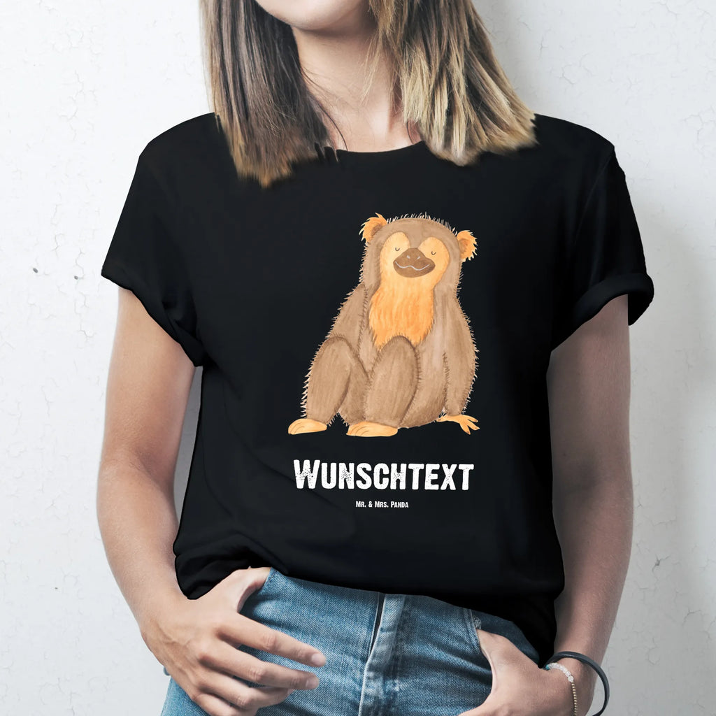 Personalised T-Shirt Monkey Bedrucken, T-Shirt mit Namen, T-Shirt Personalisiert, Wunschtext, T-Shirt mit Aufruck, Wildtiere, Afrika, Selbstliebe, Selbstachtung, Äffchen, Selbstbewusstsein, Motivation, Selfcare, Respekt, Liebe, Affen, Affe