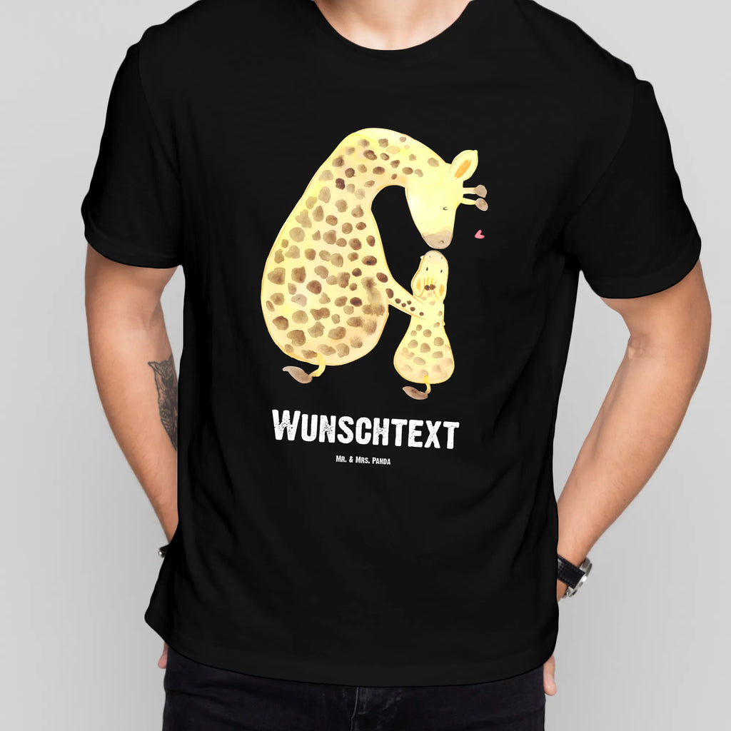 Rozmiar L Personalizowana koszulka żyrafa dziecko T-Shirt mit Namen, Bedrucken, Wunschtext, T-Shirt Personalisiert, T-Shirt mit Aufruck, Wildtiere, Afrika, Giraffe, Mama, Sohn, Kind, Tochter, Lieblingsmensch, Mutter