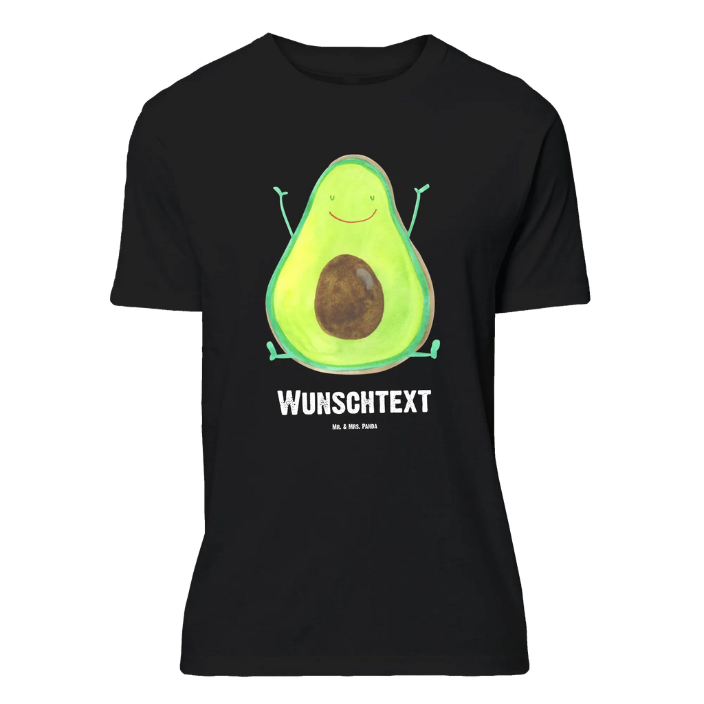 Personalisiertes T-Shirt Avocado Happy Bedrucken, T-Shirt mit Namen, Wunschtext, T-Shirt mit Aufruck, T-Shirt Personalisiert, Avocado, Veggie, Vegan, Gesund, Chaos