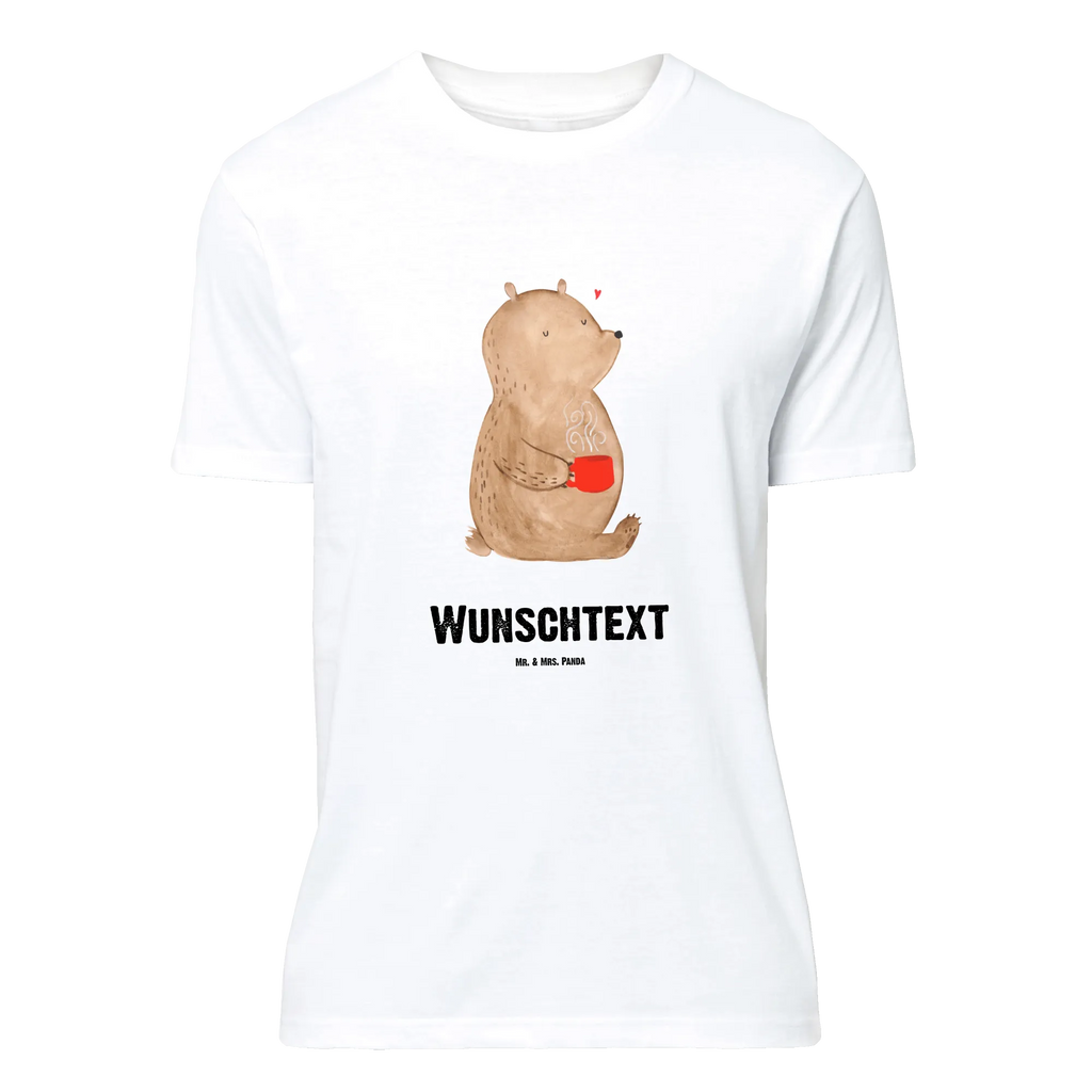 Personalised T-Shirt bear Coffee Wunschtext, T-Shirt mit Namen, T-Shirt Personalisiert, T-Shirt mit Aufruck, Bedrucken, Teddybär, Bär, Teddy, Welt Retten, Bären, Guten Morgen, Coffee, Kaffee, Welt Erobern, Motivation, Morgenroutine
