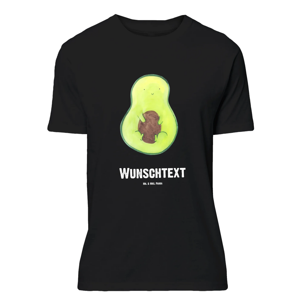 Personalisiertes T-Shirt Avocado mit Kern T-Shirt mit Aufruck, Bedrucken, T-Shirt mit Namen, T-Shirt Personalisiert, Wunschtext, Avocado, Veggie, Vegan, Gesund, Spruch Leben, Kern, Avocadokern, Pflanze, Avokado
