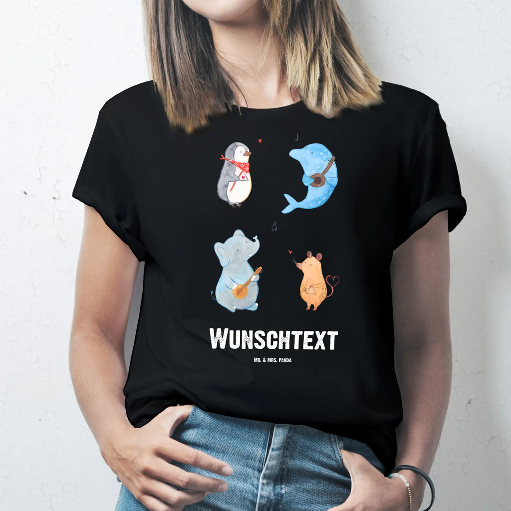 Personalisiertes T-Shirt Big Band Bedrucken, T-Shirt Personalisiert, T-Shirt mit Aufruck, T-Shirt mit Namen, Wunschtext, Lustige Sprüche, Gute Laune, Tiere, Tiermotive, Musikanten, Hund, Gitarre, Maus, Musik, Delfin, Elefant, Triangel, Pinguin, Band