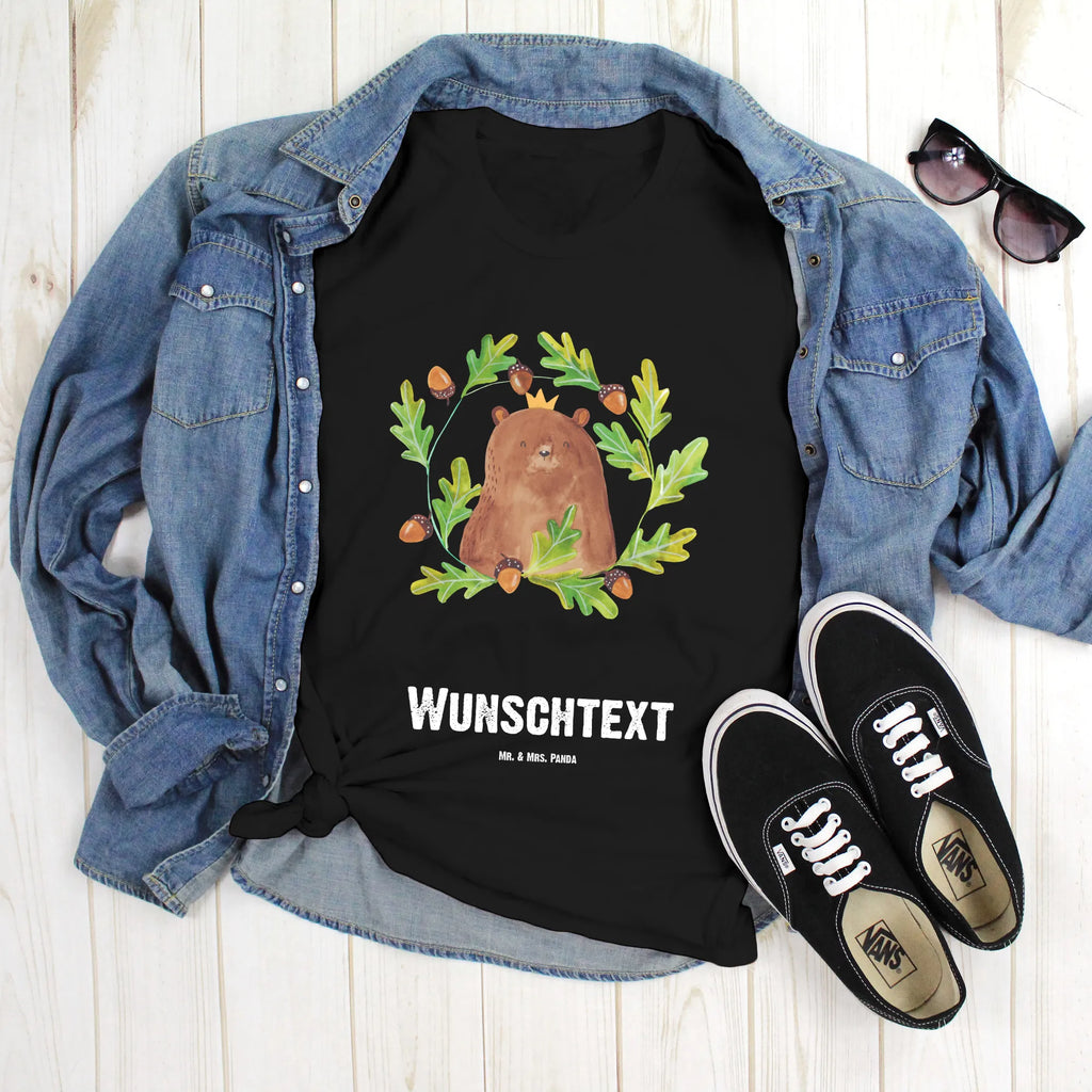 Rozmiar L Personalizowana koszulka Niedźwiedź król Wunschtext, T-Shirt Personalisiert, T-Shirt mit Aufruck, Bedrucken, T-Shirt mit Namen, Teddybär, Teddy, Bär, Papa, Dad, Bester Papa, Papi, Vater, Daddy, Weltbester Papa, Bester Vater, Papa Bär, Vatertag
