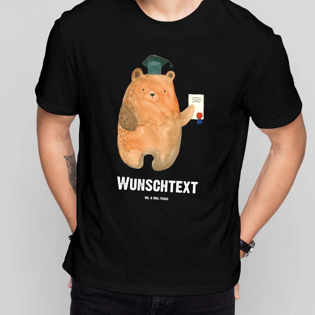 Personalisiertes T-Shirt Prüfungsbär Bedrucken, T-Shirt mit Namen, T-Shirt Personalisiert, T-Shirt mit Aufruck, Wunschtext, Teddybär, Bär, Teddy, Zeugnis, Abschluss, Prüfungen, Abitur, Abschlusszeugnis, Prüfung Bestanden