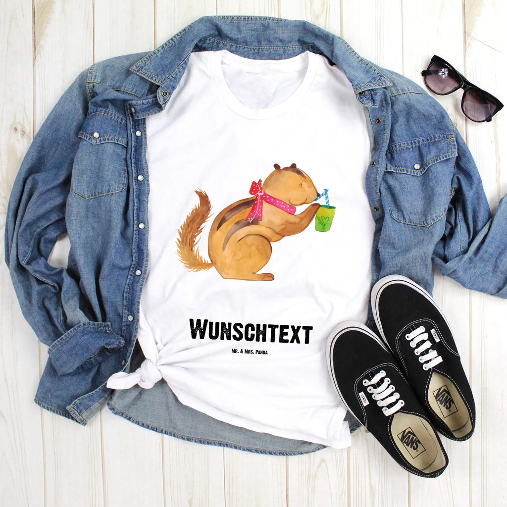 Personalisiertes T-Shirt Eichhörnchen Smoothie Wunschtext, T-Shirt mit Aufruck, T-Shirt Personalisiert, Bedrucken, T-Shirt mit Namen, Gute Laune, Lustige Sprüche, Tiere, Tiermotive, Green Smoothies, Streifenhörnchen, Abnehmen, Diät, Eichhörnchen