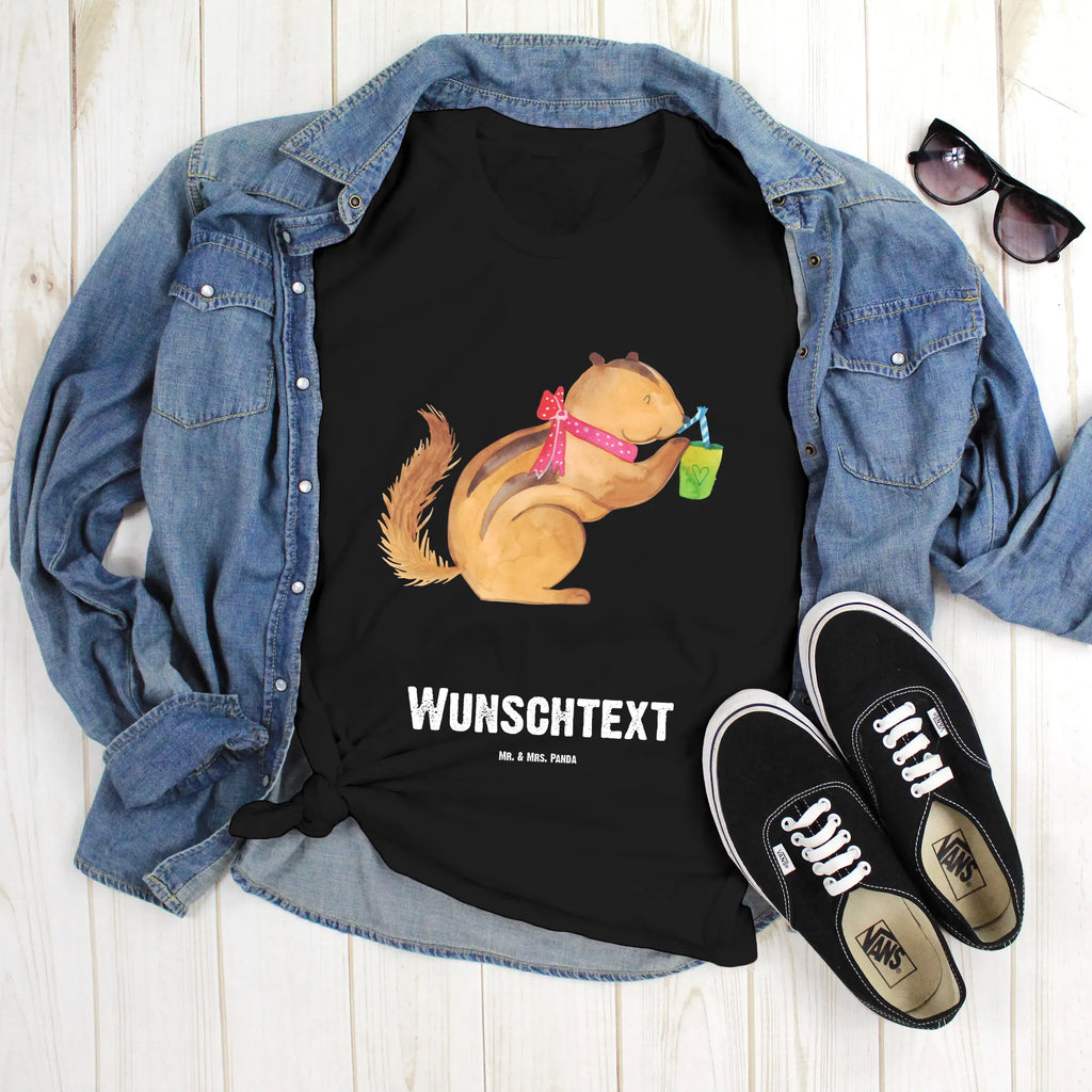 Personalisiertes T-Shirt Eichhörnchen Smoothie Wunschtext, T-Shirt mit Aufruck, T-Shirt Personalisiert, Bedrucken, T-Shirt mit Namen, Gute Laune, Lustige Sprüche, Tiere, Tiermotive, Green Smoothies, Streifenhörnchen, Abnehmen, Diät, Eichhörnchen