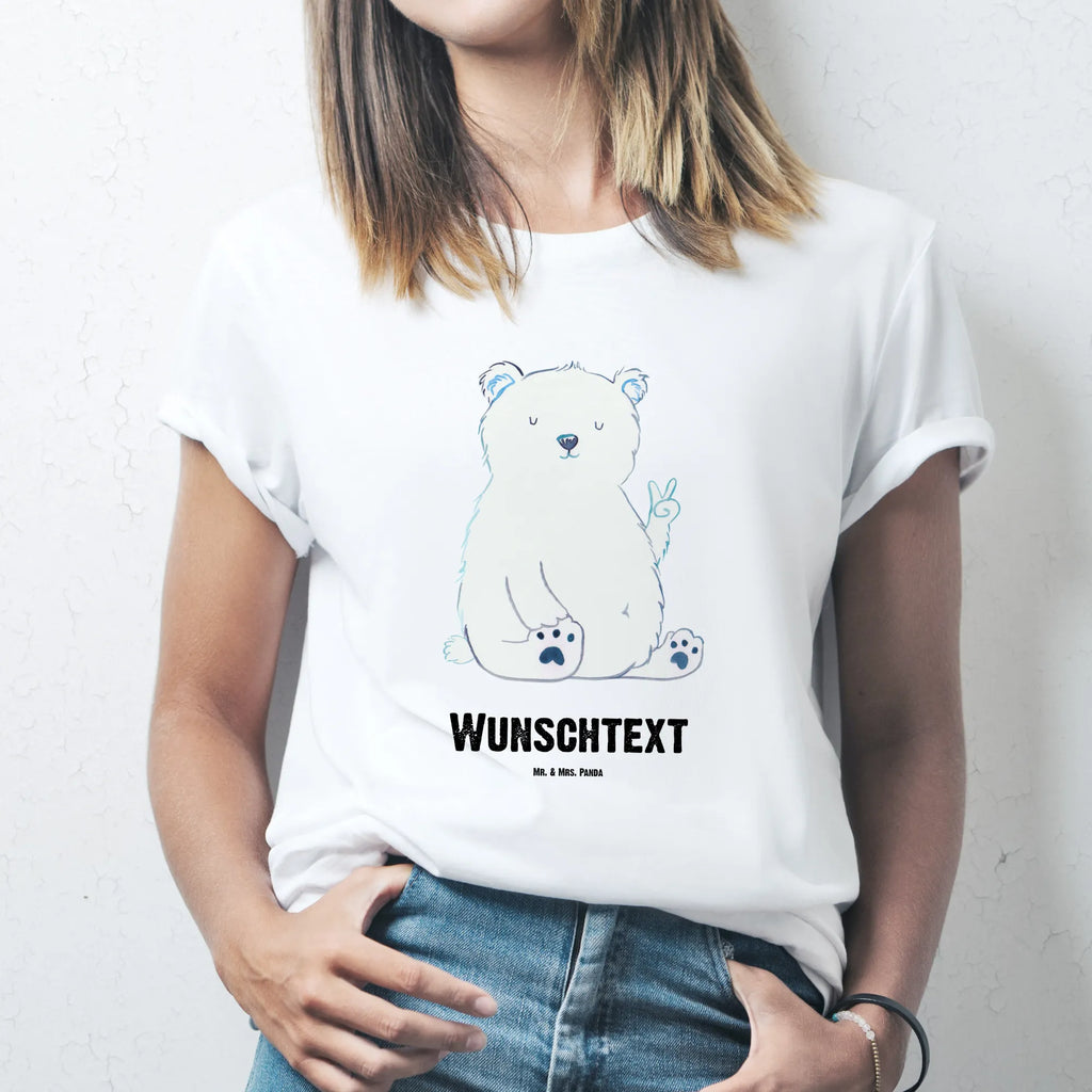 Personalised T-Shirt Icebear Lazy Männer, T-Shirt mit Aufruck, T-Shirt Personalisiert, Wunschtext, Frauen, T-Shirt mit Namen, Bedrucken, Bär, Teddy, Teddybär, Arbeit, Eisbär, Arbeitsplatz, Relaxen, Faul, Büro, Homeoffice, Entspannen, Bürojob, Nordpol