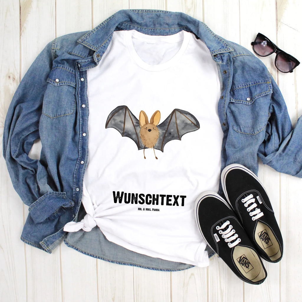Rozmiar L Personalizowana koszulka nietoperz skrzydło Bedrucken, T-Shirt mit Aufruck, T-Shirt mit Namen, T-Shirt Personalisiert, Wunschtext, Lustige Sprüche, Gute Laune, Tiere, Tiermotive