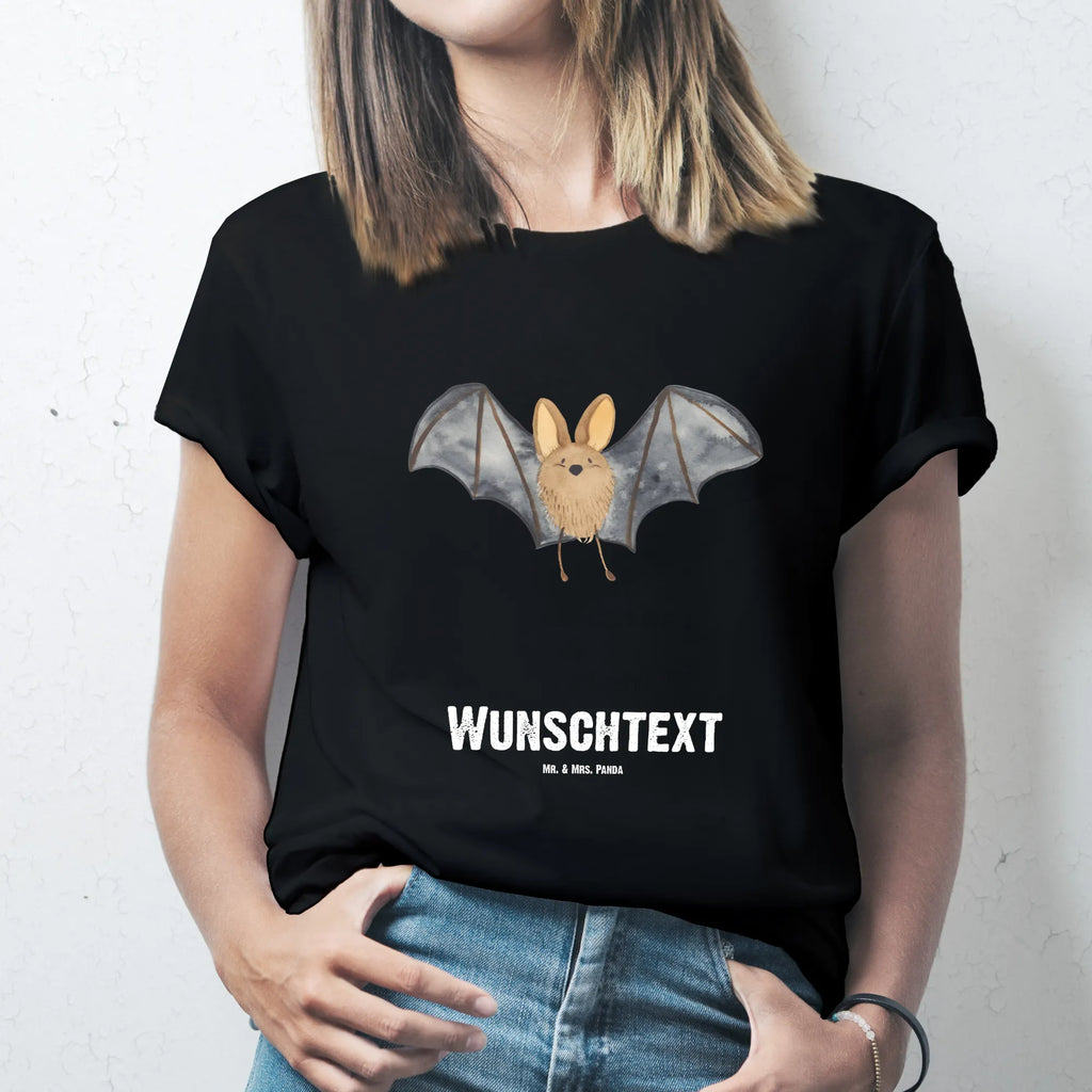 Rozmiar L Personalizowana koszulka nietoperz skrzydło Bedrucken, T-Shirt mit Aufruck, T-Shirt mit Namen, T-Shirt Personalisiert, Wunschtext, Lustige Sprüche, Gute Laune, Tiere, Tiermotive
