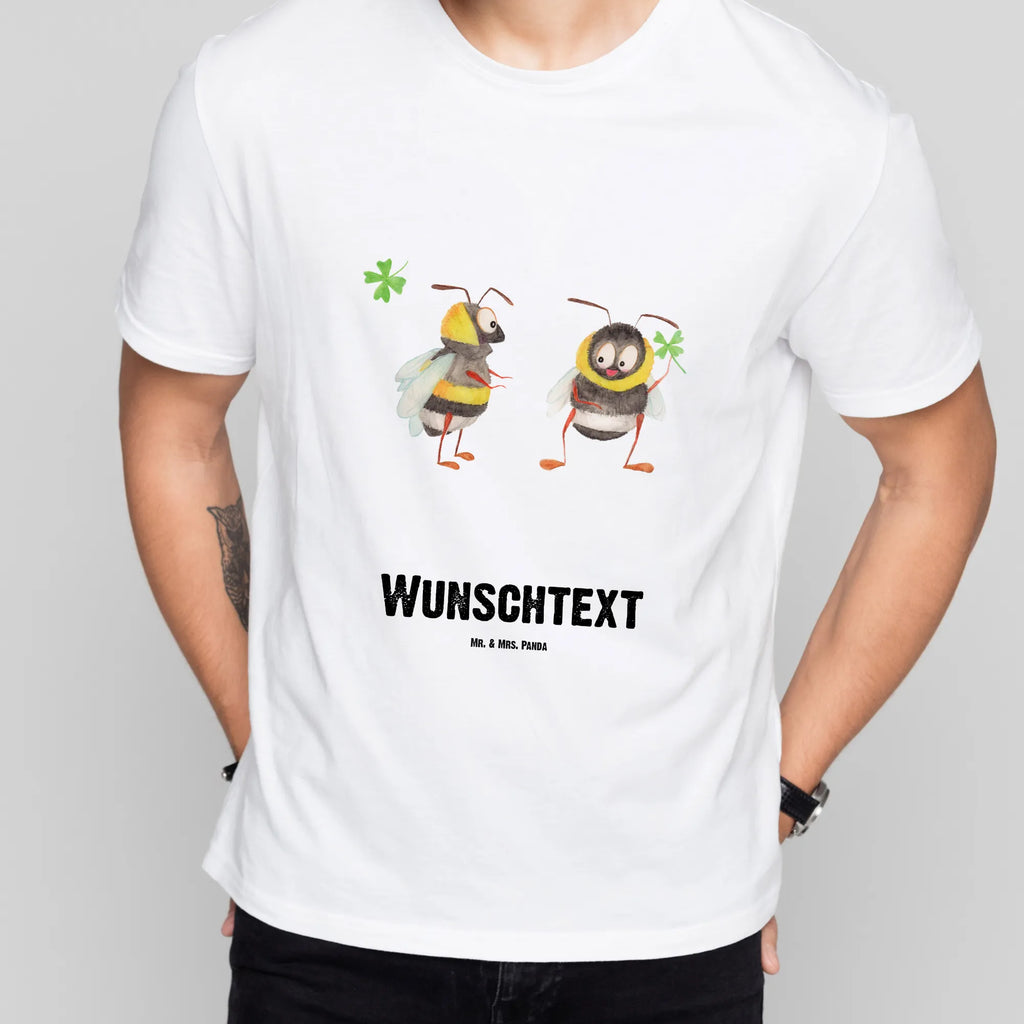 Rozmiar L Personalizowana koszulka Trzmiele koniczyna T-Shirt mit Namen, Wunschtext, Bedrucken, T-Shirt mit Aufruck, T-Shirt Personalisiert, Gute Laune, Lustige Sprüche, Tiere, Tiermotive, Spruch Fröhlich, Biene, glücklich sein, Spruch schön, glücklich Werden, Biene Deko, Hummel, Spruch Positiv