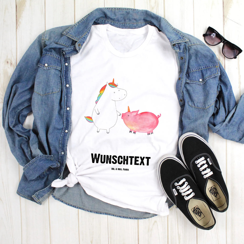 Personalisiertes T-Shirt Einhorn + Schweinhorn T-Shirt mit Namen, T-Shirt Personalisiert, Bedrucken, Wunschtext, T-Shirt mit Aufruck, Einhorn Deko, Unicorn, Einhorn, Einhörner, Schwein, Freundin, Schweinhorn, Freundschaft, Schweinchen