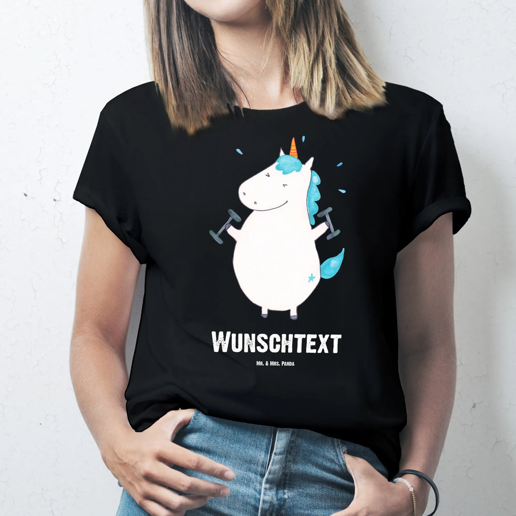 Rozmiar L Personalizowana koszulka jednorożec Fitness Bedrucken, T-Shirt mit Namen, Wunschtext, T-Shirt Personalisiert, T-Shirt mit Aufruck, Einhorn Deko, Unicorn, Einhorn, Einhörner, Sport, Fitness, Fitnessstudio, Sixpack, Geräte, Gym, Diät, Pumpen, Abnehmen