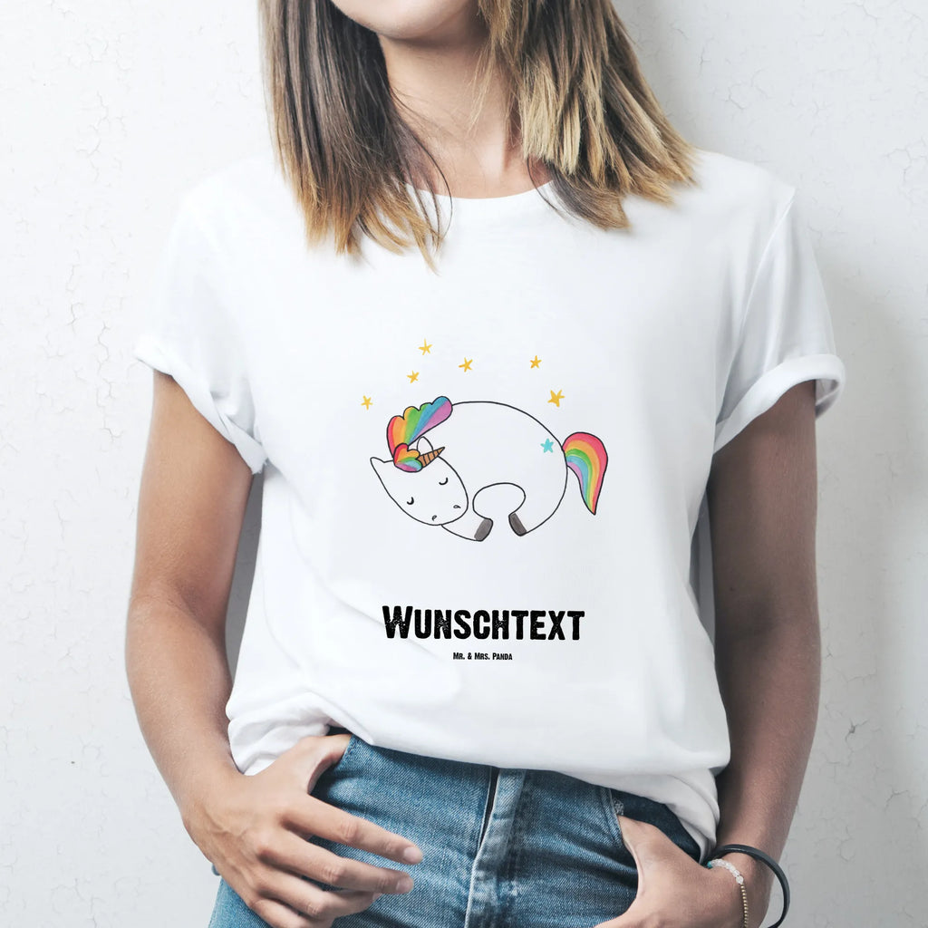 Personalisiertes T-Shirt Einhorn Nacht T-Shirt mit Aufruck, Wunschtext, T-Shirt mit Namen, T-Shirt Personalisiert, Bedrucken, Einhorn Deko, Unicorn, Einhorn, Einhörner, Träume, Realität, Traum, Geschenk, Freundin, Menschen, Ruhe