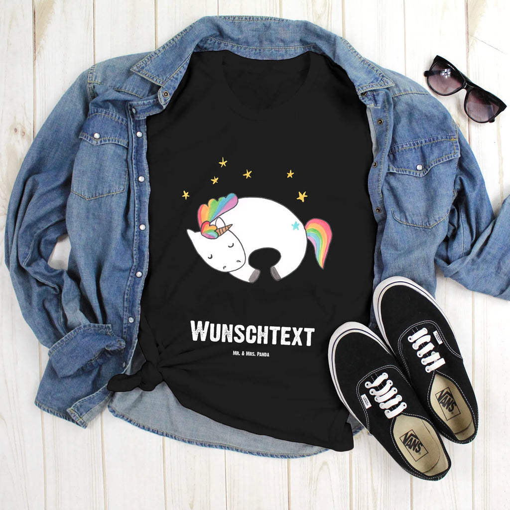 Personalisiertes T-Shirt Einhorn Nacht T-Shirt mit Aufruck, Wunschtext, T-Shirt mit Namen, T-Shirt Personalisiert, Bedrucken, Einhorn Deko, Unicorn, Einhorn, Einhörner, Träume, Realität, Traum, Geschenk, Freundin, Menschen, Ruhe
