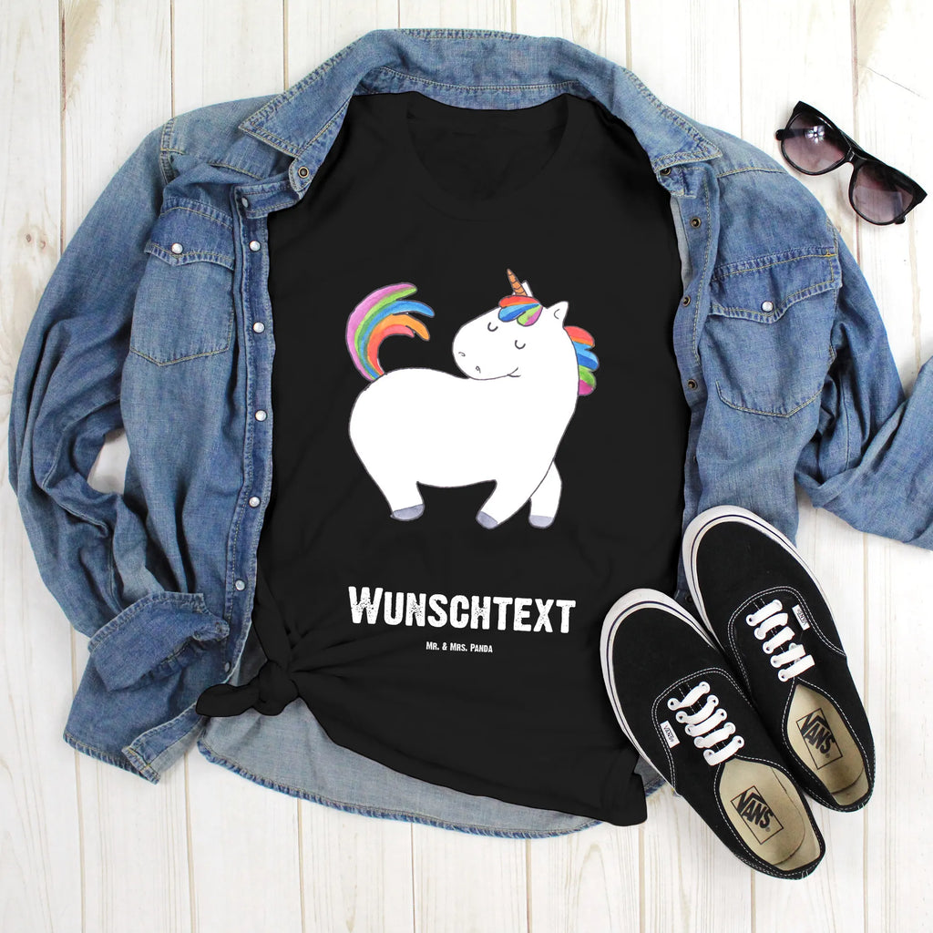 Personalisiertes T-Shirt Einhorn stolzierend T-Shirt mit Aufruck, Bedrucken, T-Shirt Personalisiert, Wunschtext, T-Shirt mit Namen, Einhorn Deko, Unicorn, Einhorn, Einhörner, Reiter, Freundin, Geschenk, Stolz, Pferd, Anders, Reiten, Bunt